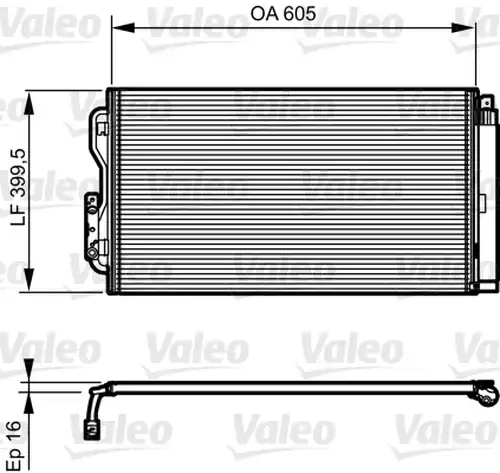 кондензатор, климатизация VALEO 814191