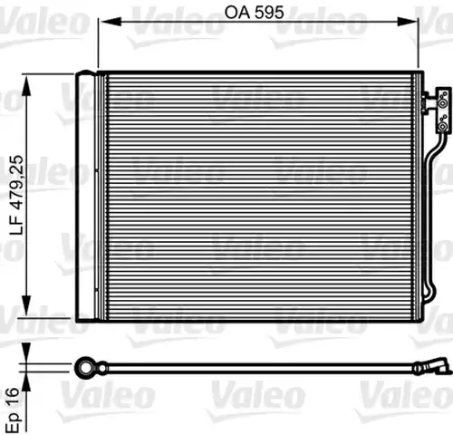 кондензатор, климатизация VALEO 814192