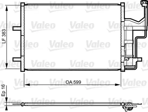 кондензатор, климатизация VALEO 814216