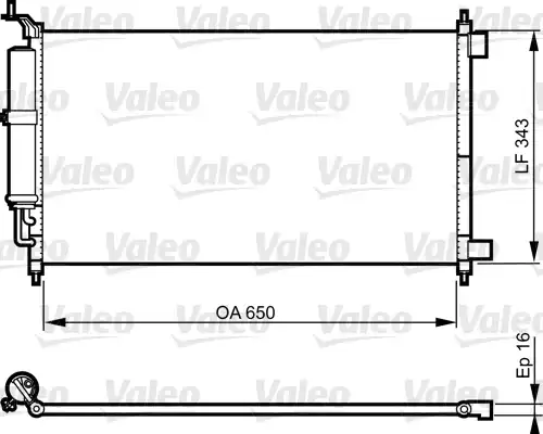 кондензатор, климатизация VALEO 814221