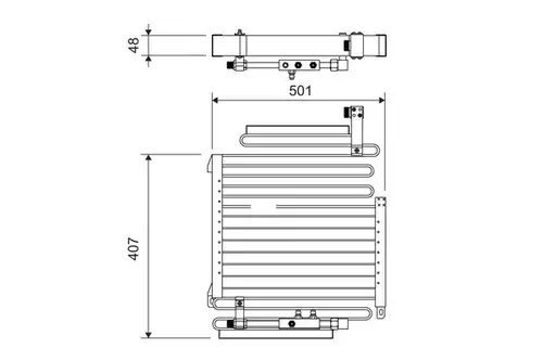 кондензатор, климатизация VALEO 814288