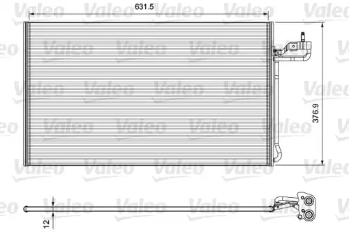 кондензатор, климатизация VALEO 814322