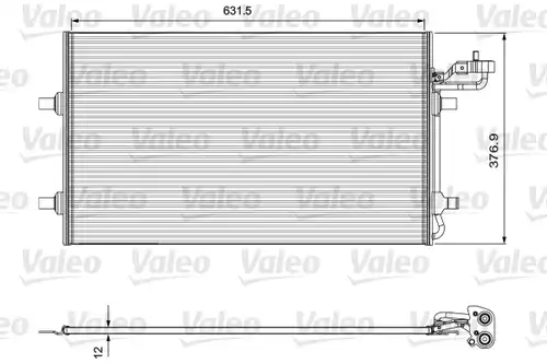 кондензатор, климатизация VALEO 814324