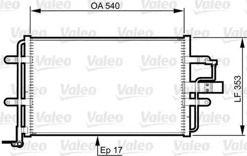 кондензатор, климатизация VALEO 814357