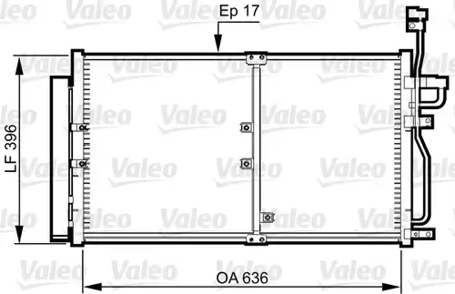 кондензатор, климатизация VALEO 814359