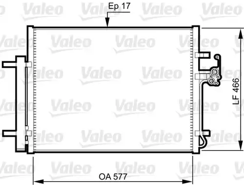 кондензатор, климатизация VALEO 814360