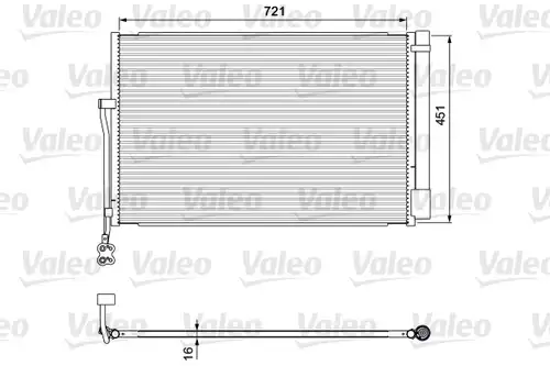 кондензатор, климатизация VALEO 814379