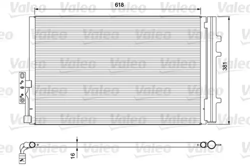 кондензатор, климатизация VALEO 814386