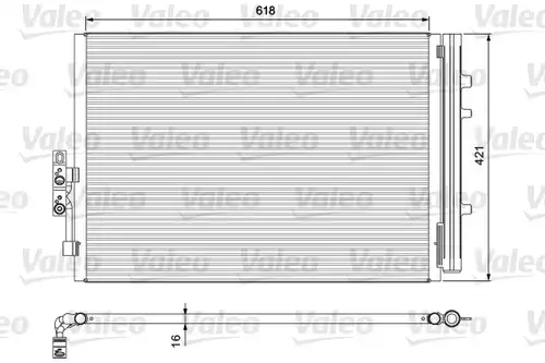 кондензатор, климатизация VALEO 814387