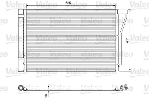 кондензатор, климатизация VALEO 814388