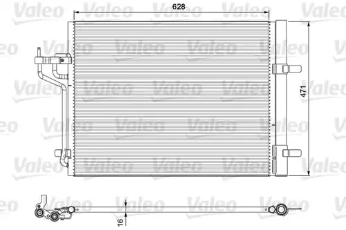 кондензатор, климатизация VALEO 814390