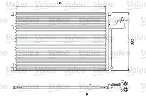 кондензатор, климатизация VALEO 814416