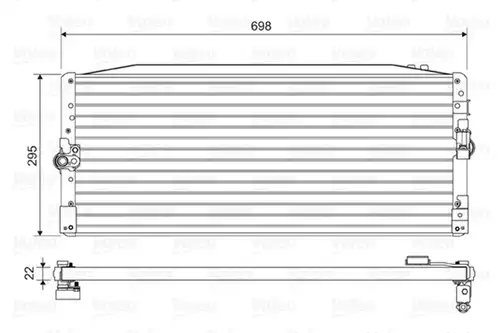 кондензатор, климатизация VALEO 814473