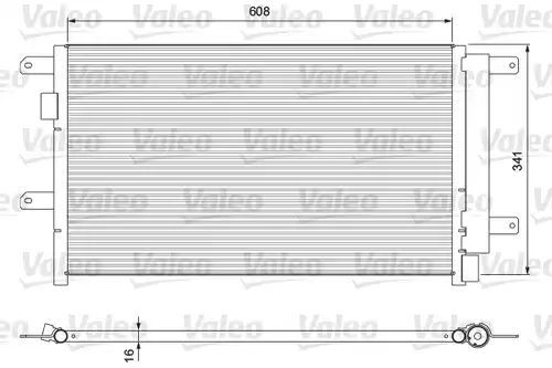 кондензатор, климатизация VALEO 815089