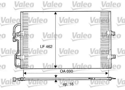 кондензатор, климатизация VALEO 816852