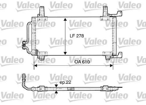 кондензатор, климатизация VALEO 816866