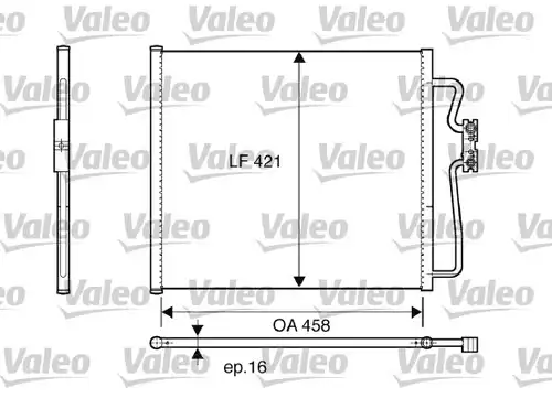 кондензатор, климатизация VALEO 816922