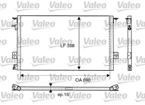 кондензатор, климатизация VALEO 816945