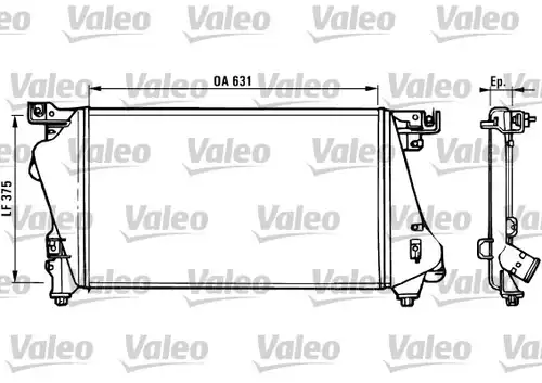 интеркулер (охладител за въздуха на турбината) VALEO 816959