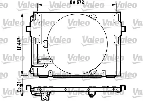 кондензатор, климатизация VALEO 816981