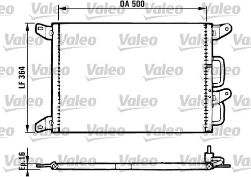 кондензатор, климатизация VALEO 816985