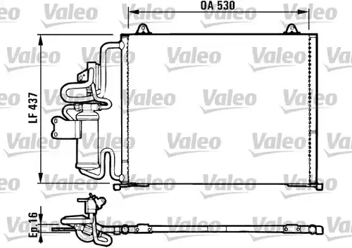 кондензатор, климатизация VALEO 816987