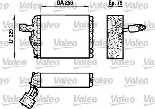 изпарител, климатична система VALEO 817032