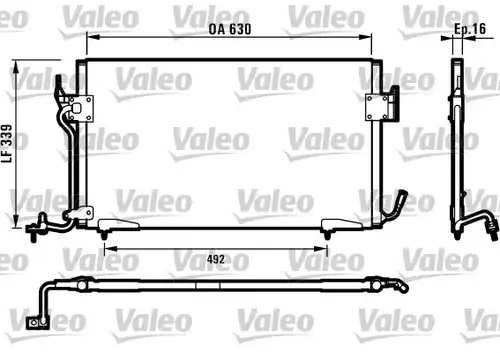 кондензатор, климатизация VALEO 817042