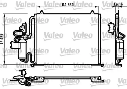 кондензатор, климатизация VALEO 817061