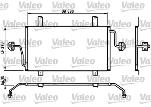 кондензатор, климатизация VALEO 817065