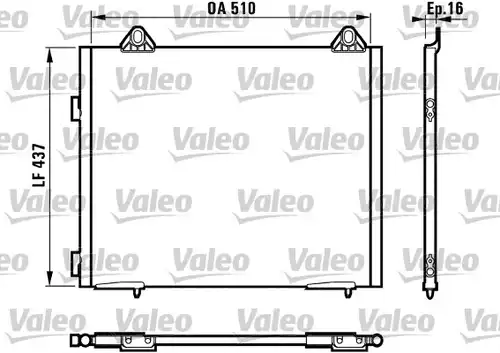 кондензатор, климатизация VALEO 817067