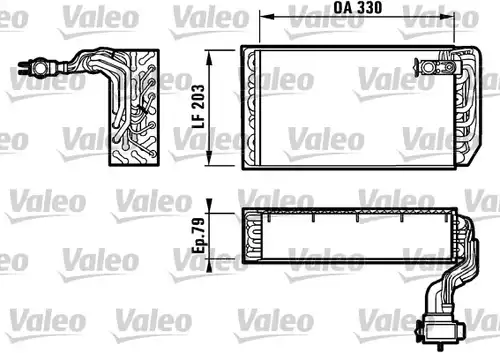 изпарител, климатична система VALEO 817079