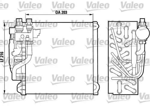 изпарител, климатична система VALEO 817089