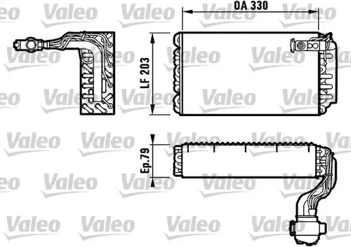 изпарител, климатична система VALEO 817090