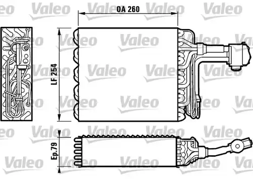 изпарител, климатична система VALEO 817100