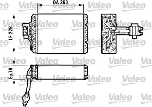 изпарител, климатична система VALEO 817101