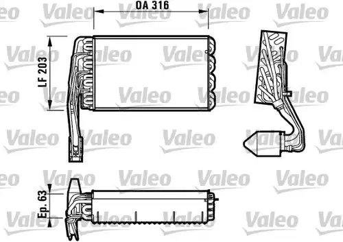 изпарител, климатична система VALEO 817107