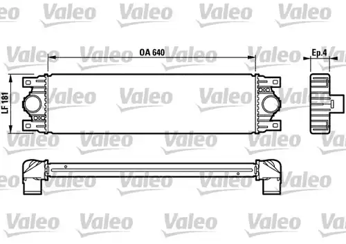 интеркулер (охладител за въздуха на турбината) VALEO 817115