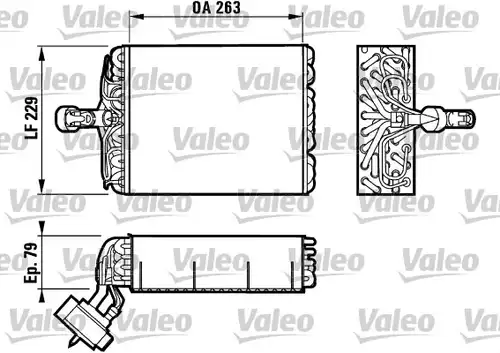 изпарител, климатична система VALEO 817158