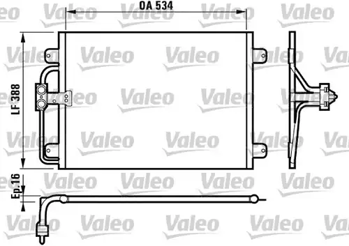 кондензатор, климатизация VALEO 817197