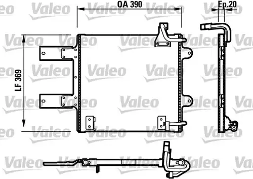 кондензатор, климатизация VALEO 817246