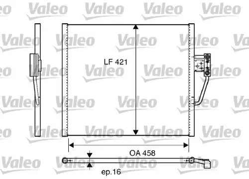 кондензатор, климатизация VALEO 817248