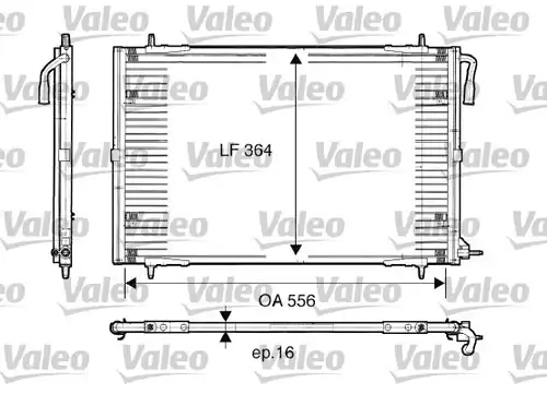 кондензатор, климатизация VALEO 817283