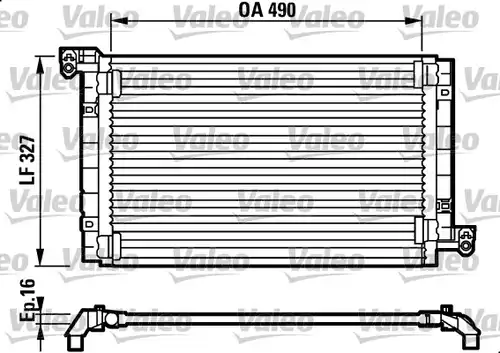 кондензатор, климатизация VALEO 817384