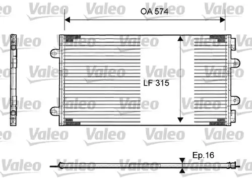 кондензатор, климатизация VALEO 817385