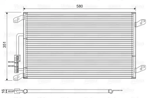 кондензатор, климатизация VALEO 817386