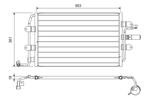 кондензатор, климатизация VALEO 817427