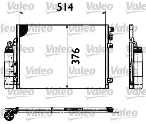 кондензатор, климатизация VALEO 817428