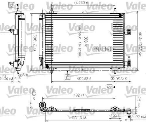 кондензатор, климатизация VALEO 817464