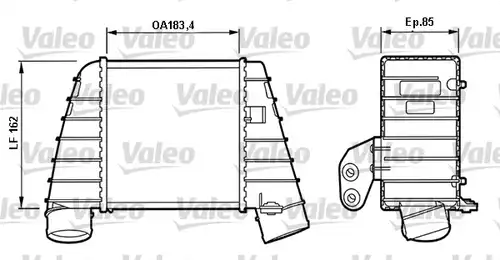 интеркулер (охладител за въздуха на турбината) VALEO 817488